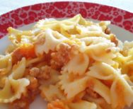 Farfalle affumicate alla zucca. Farfalle affumicate alla zucca.
