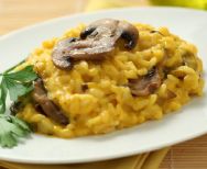 Risotto alla zucca e funghi porcini